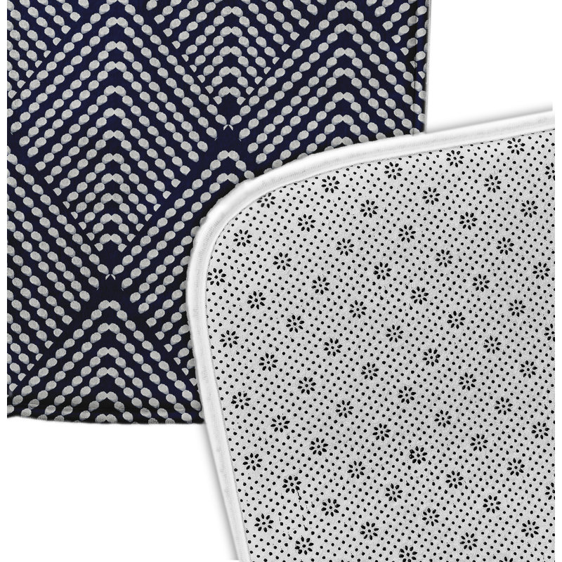 Shue Non-Slip Bath Mat, Blue, 34" W x 21" L