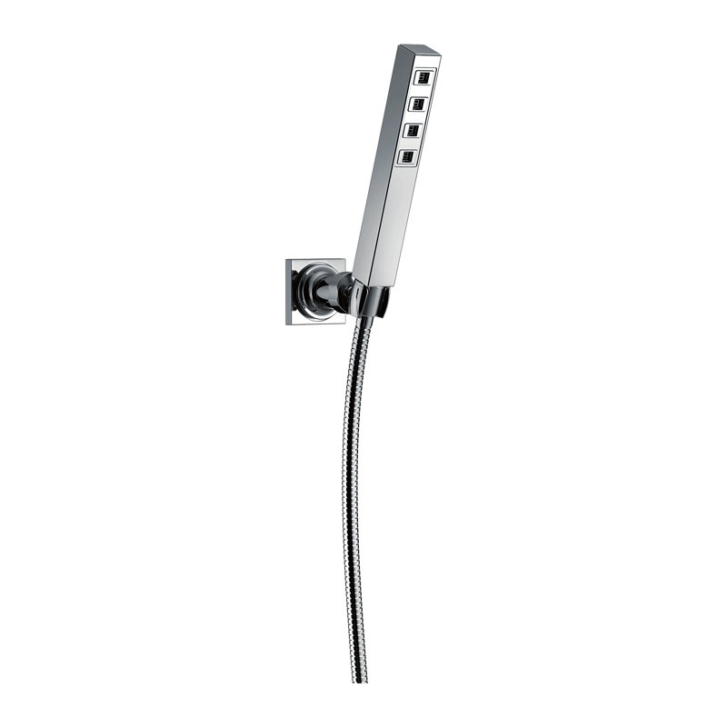 Single Setting Adjustable Massage Handheld Shower Head with H2Okinetic Technology, Chrome