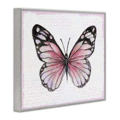 Pink Monarch Butterfly Giclee Art, design by Janet Tava