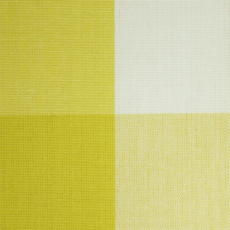 Camden Cotton Check Fabric, Yellow