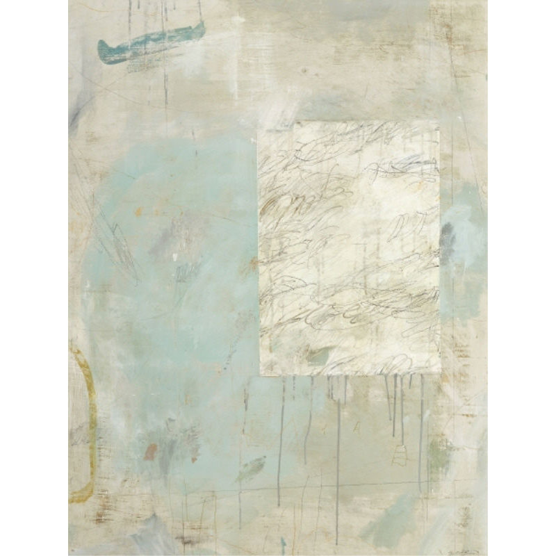 Winter Greens II Print by Sarah Atkinson, 53" H x 40" W x 1.5" D, Glass Coat