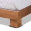 Grand lit plateforme au fini noyer cendré de taille haute de H 32,4 po x l 57,25 po x L 81 po.-1705435581