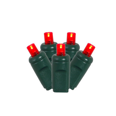 70 Twinkle LED Light on Green Wire, 4" Spacing x 24' Long Light Strand.