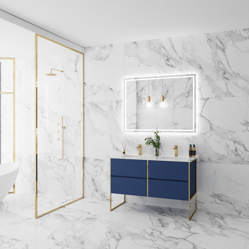 Meuble-lavabo double 48 po Oslo