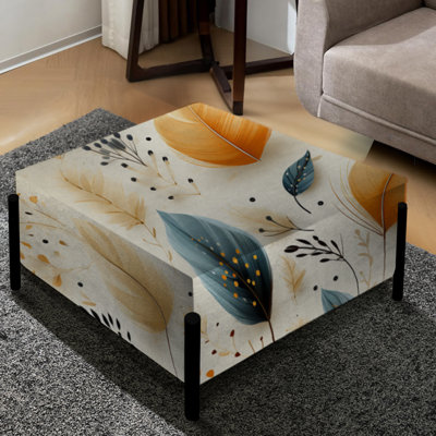 Motif bohème neutre à motif de plumes beiges et neutres