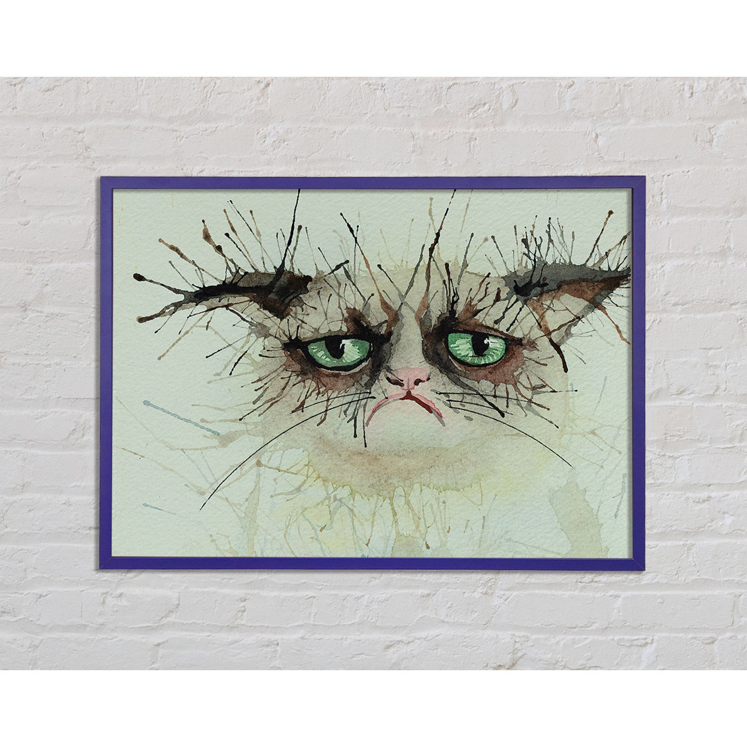 Grumpy Cat Aquarell Splat - Einzelner Bilderrahmen Kunstdrucke