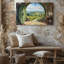 Toile, porte d'entrée Hobbit, paysage, fantaisie, maison avec vue sur la campagne, art mural-117771255