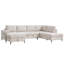 312cm Wide 5 Seater Corner Sofa Bed, L-Shaped Sectional with Pull-Out Sleeper, Reversible Chaise