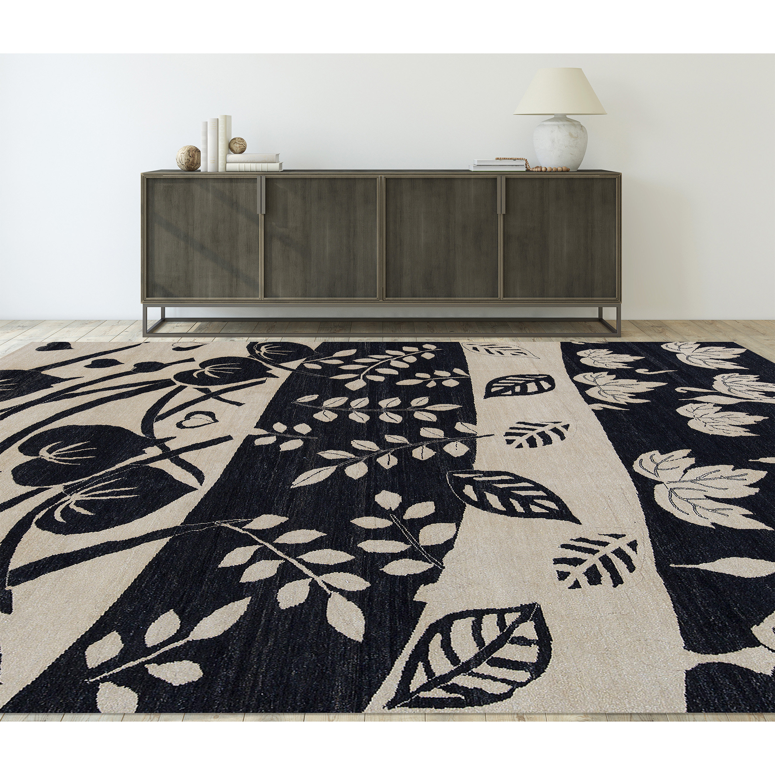 Bokara Rug Co., Inc. Hand-Knotted High-Quality Black Area Rug - Wayfair ...