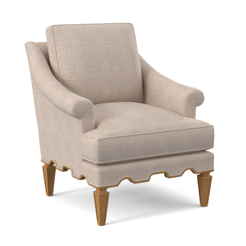 Palm Armchair, Margaret Ebony Polyester Blend, Amber