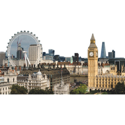 H13742 London City Skyline Big Ben Ferris