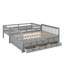 Lit superposé simple au-dessus d'un lit double avec lit gigogne et tiroirs Nilsa Kids-1970354182