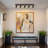 5-Light Black Gold Flush Mount Linear Track Light Kit With Rotatable Heads