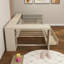 Lit plateforme simple en bois avec tablettes de rangement, ports USB et bureau-2048301517-2048301516