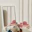 Petite coiffeuse de maquillage, bureau avec 2 tiroirs, organisateur de miroir rabattable, coiffeuse de maquillage pour chambre à coucher, vestiaire