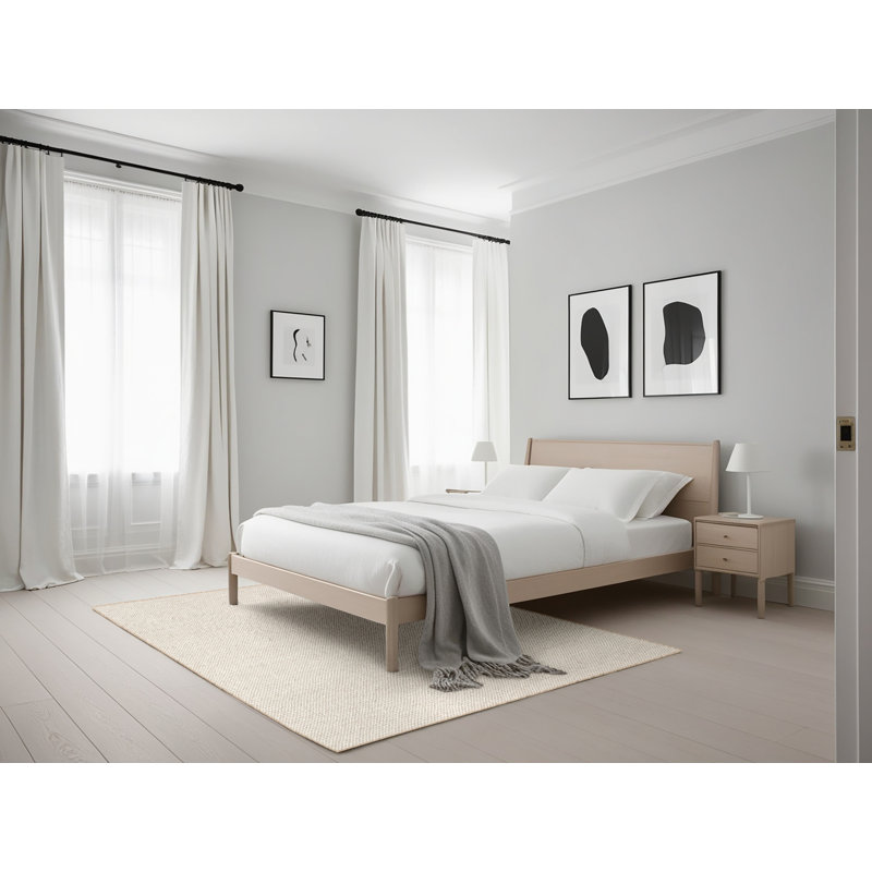Surface beige contemporaine tapis, Rectangle 5 pi x 7 pi