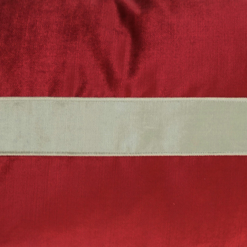 Iridescence Band Decorative Pillow, Ruby, Rectangle 14"H x 24"W