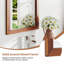 Miroir décoratif mural 24 po x 35 po rustique avec cadre en bois d'acacia massif