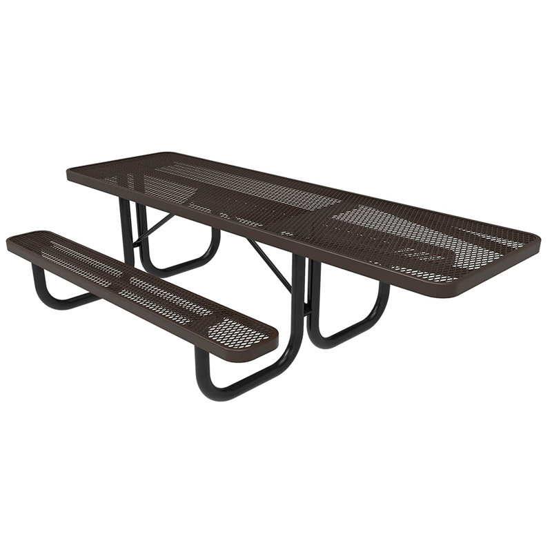 Table de pique-nique en plastique Dimond, Brun