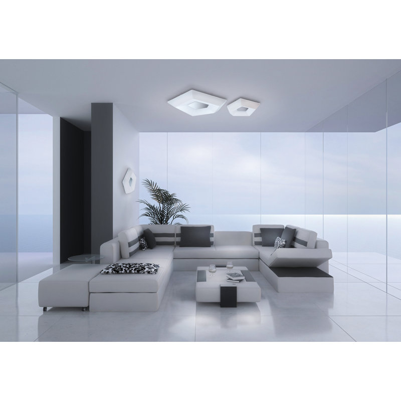 Kirkbride Acrylic LED Flush Mount, 8.5cm H x 65cm W x 65cm D