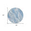 Tapis d'intérieur rond lavable abstrait bleu et bleu ciel HomeRoots 8 pi