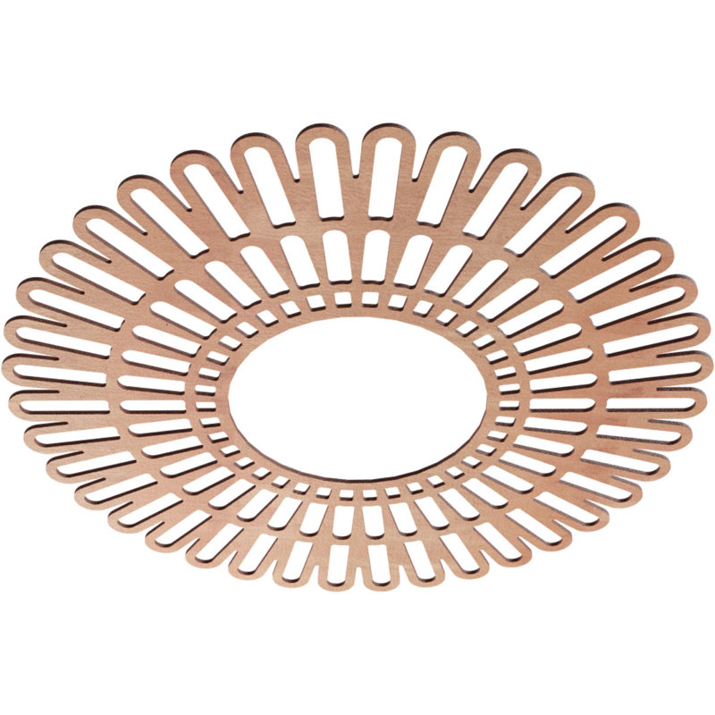 Médaillon de plafond en bois Cornellius, Cerisier, H 36 po x l 36 po x P 0,38 po