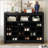 Versatile Modern Shoe Console with Curved Base for Various Rooms, Perfect for Organized and Stylish Storage-1546216262