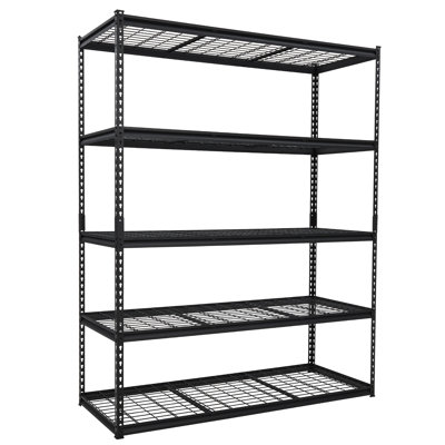 Garage Shelving, 5-Tier Heavy Duty Garage Shelving 3000LBS Load Bearing, 60" L x 24" W x 78" H Storage Shelves Adjustable Height, Metal Shelves for Kitchen Pantry Basement Laundry, Easy Assemble