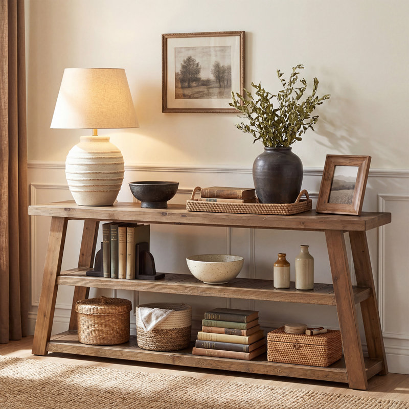 62.99cm Solid Wood Console Table