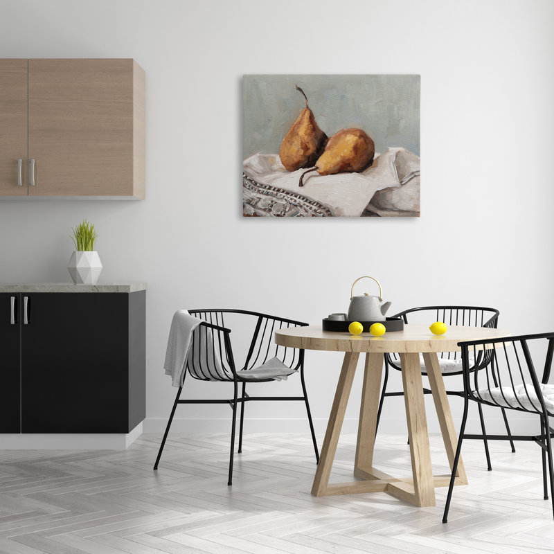 «Traditional Pears Still Life», art mural sur toile par Marian Parsons, H 30 po x l 40 po