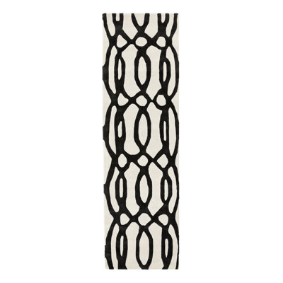 Louise Geometric Wool Hand Woven Area Rug