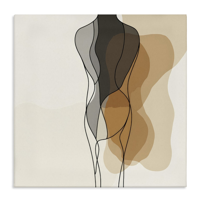 Earthy Neutrals Pattern Canvas, design by LSR Creative Studio, 17" H x 17" W