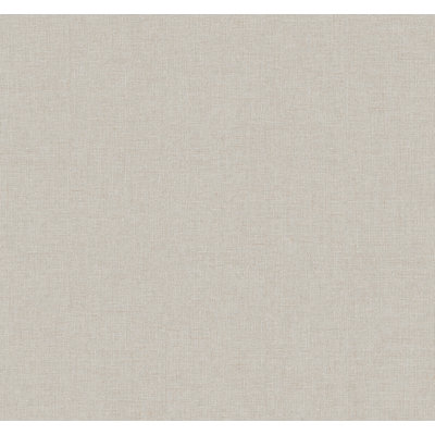 Heathered Linen Beige Faux Fabric Wallpaper