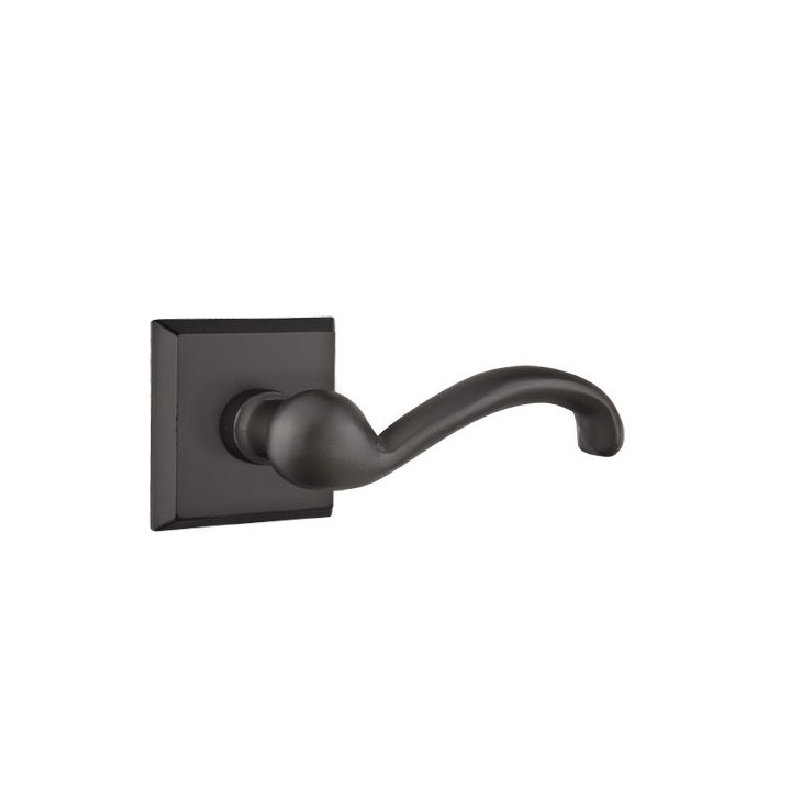 Teton Wave/Drop Double Dummy Door Lever with Square Rosette, Right