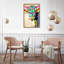 «Colorful Glam Cow», reproduction de peinture acrylique sur toile tendue-25390350-66975004