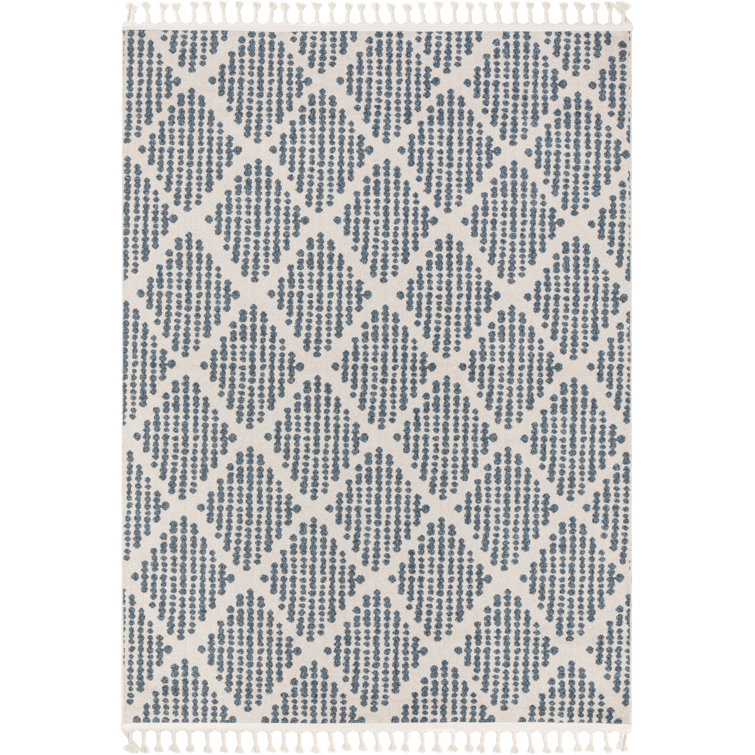 Loop-De-Loop Geometric Synthetic Area Rug