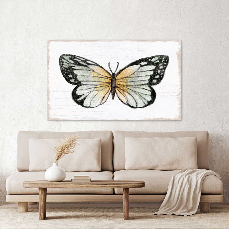 "Vintage Flutter IV" par Tava Studios, reproduction sur toile, H 18 po x l 30 po x P 1 po