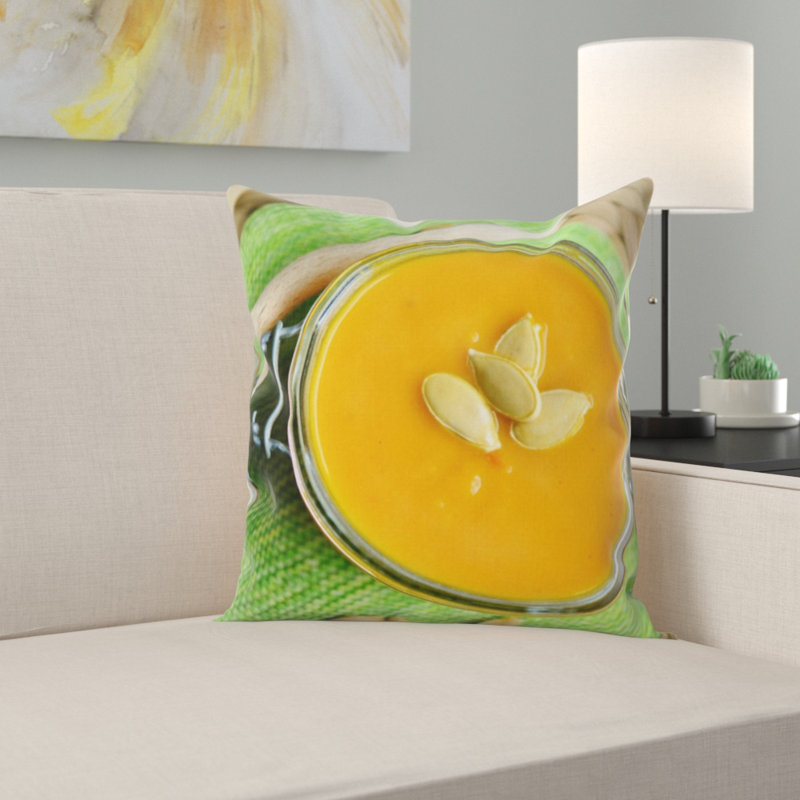 Coussin décoratif à soupe citrouille
