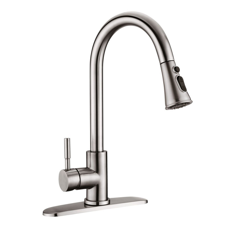 INLE Pull Down Kitchen Faucet, Brushed Nickel