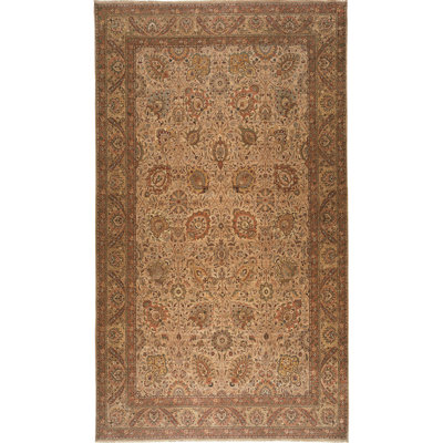 Wool Oriental Area Rug in Gold