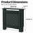 30.7" W MDF Radiator Cover Cabinet with Perforated Front Panel and Display Shelf-135402081