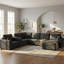 Canapé modulaire à 5 places, canapé modulaire en forme de U de 134 po, grand canapé familial avec méridienne, siège profond confortable, porte-gobelets intégrés, tiroir de rangement et coussins pour le salon-901418312