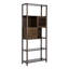 Bibliothèque droite en bambou avec armoire Cappuccino-130186959-130186962