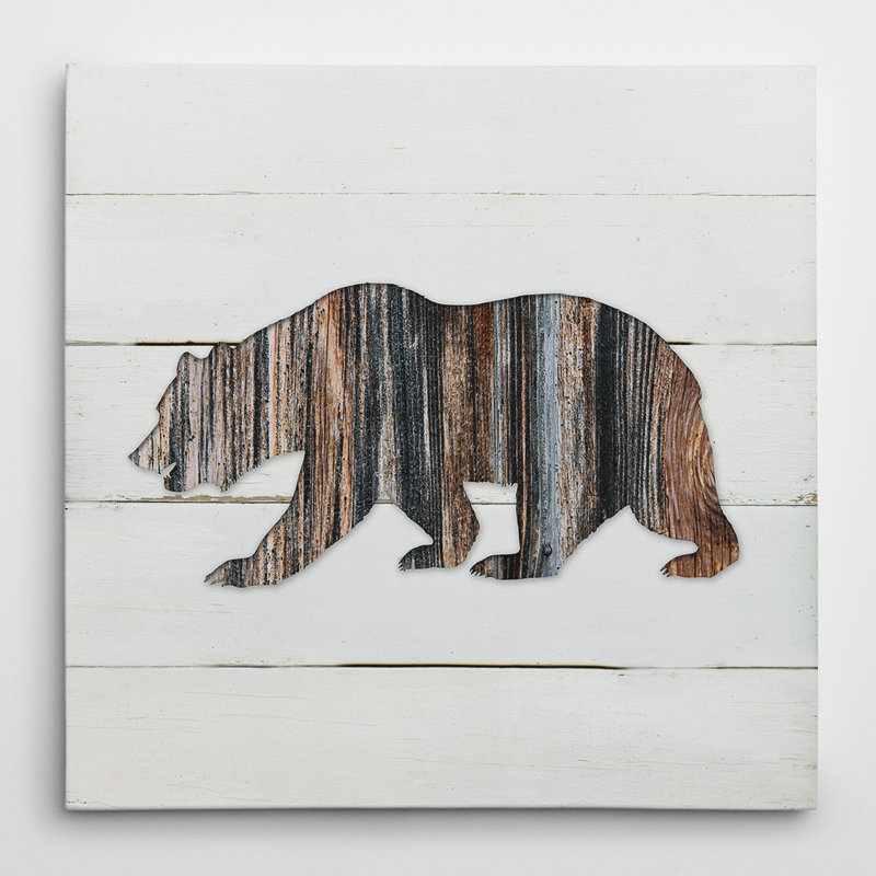 Ours des bois - reproduction sur toile, Toile tendue, H 24 po x l 24 po x P 1 po