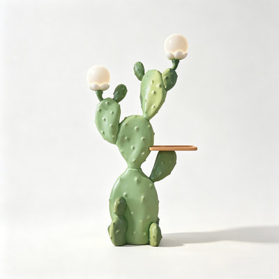 Creative Resin Cactus Moonlight Lamp Strip Tray Decoration Item