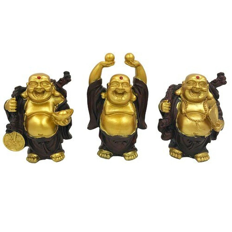 Ensemble de 3 figurines de Bouddha Bianka