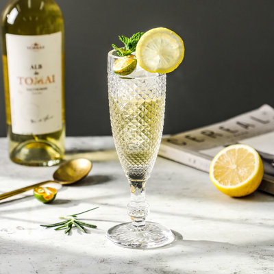 Bixton Clear Champagne Glass, 5.1 Oz, Set Of 6