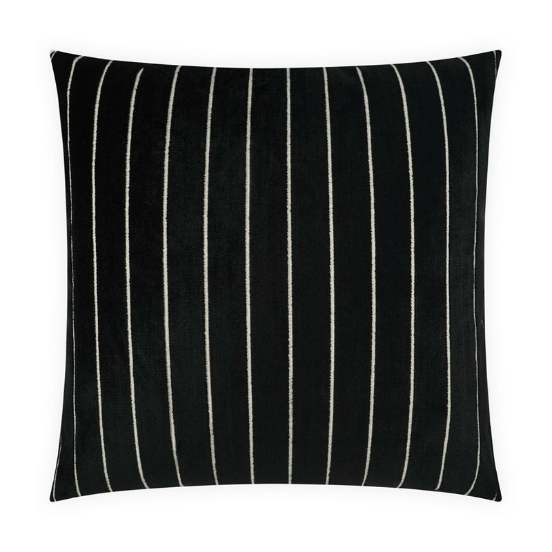 Coussin décoratif Bizete, Ébène, Carré 22 po