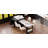 Rolling Kitchen Island Station Featuring Expandable Dining Countertop Accommodating Multiple Diners, Double-Layer Spacious Storage Structure with Built-In Power Supply, Two Storage Drawers and Open Side Shelving Compartments-825869767