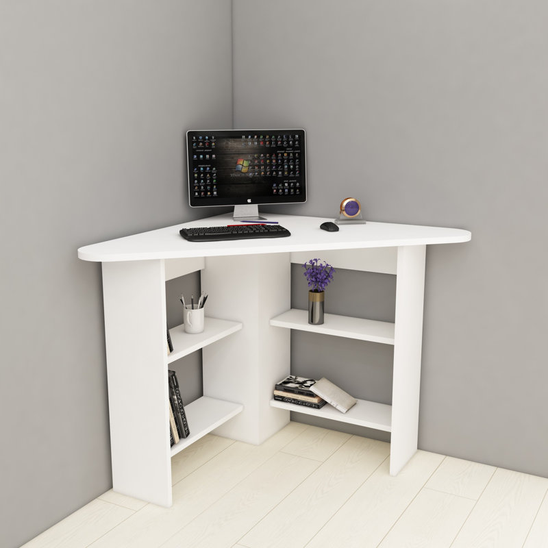 Reneau 80Cm W Corner Writing Desk, White